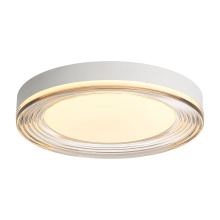 Golden 9518-16 SNW-SMK - Wry Lighting Ondulada Integrated LED 16in Flush Mount in Sand White and Smoky Acrylic